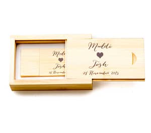 personalised wedding usb and box set