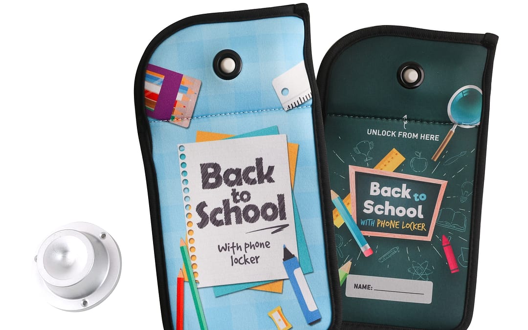 Lockable phone pouches for Schools