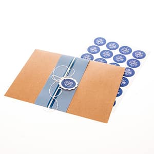 sticker seals, banding wrap, kraft envelope
