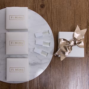 Printed white crystal USB and gift box